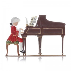 Child Mozart at the piano, made of pewter - Wilhelm Schweizer - 616716089064  362310821548